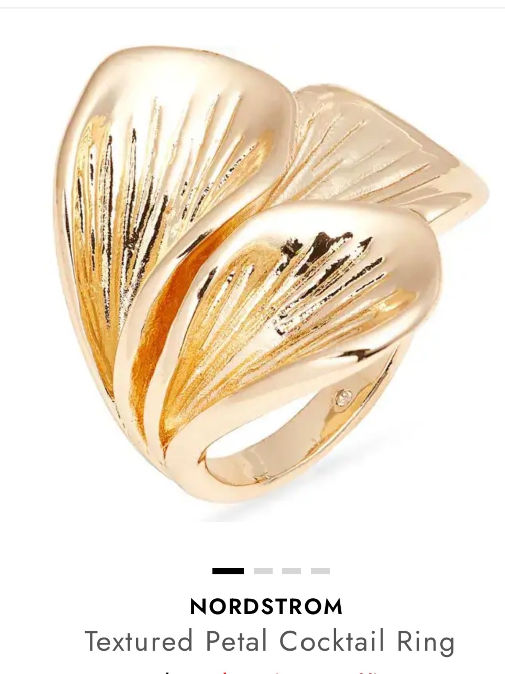 Nordstrom Gold Leaf Petal Ring
